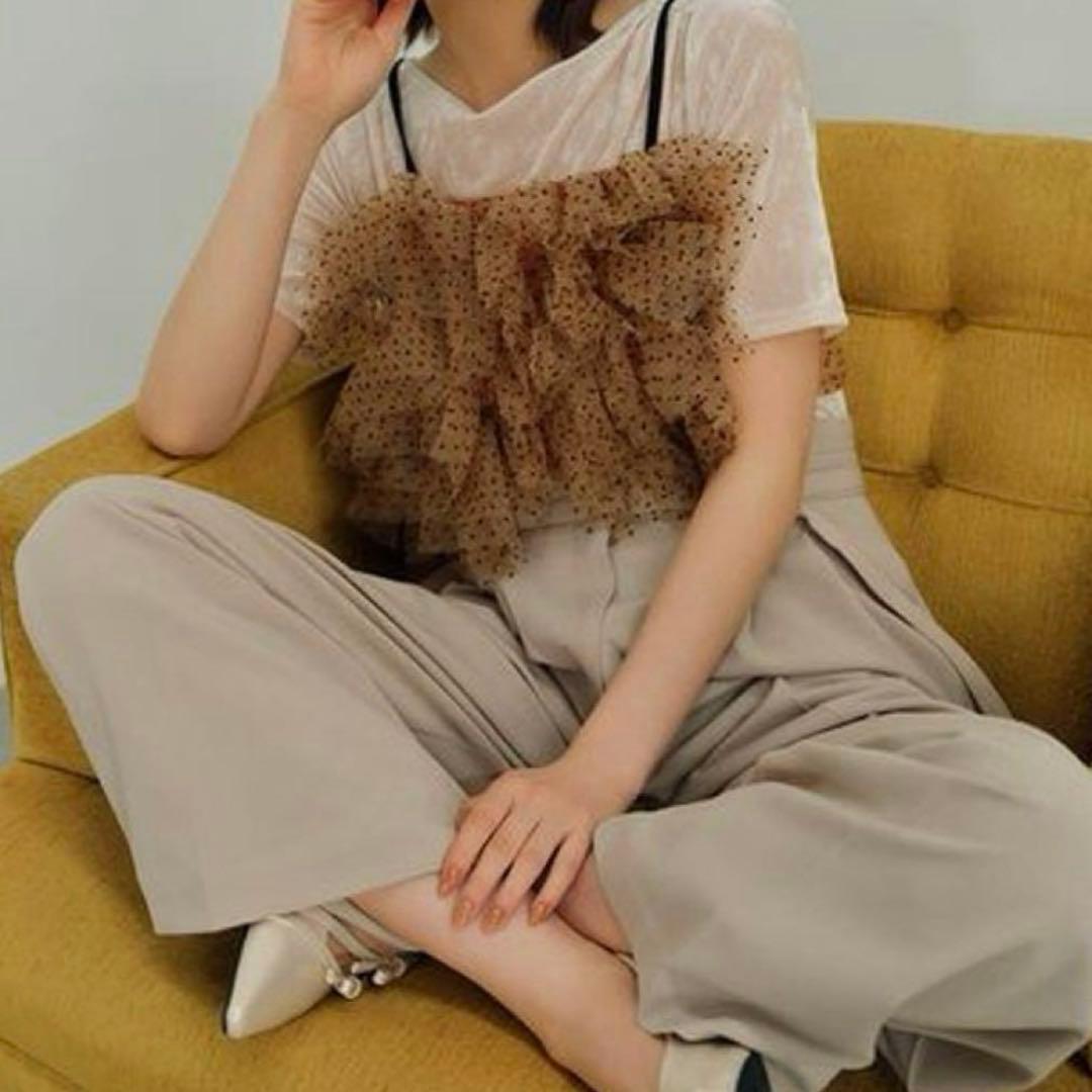 【定価1.3万】LILY BROWNリリーブラウン ラッフルチュールビスチェ