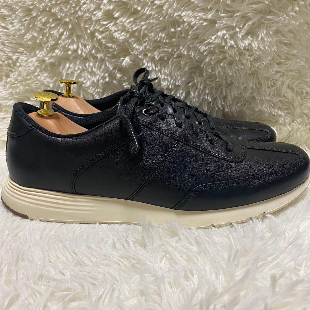 ✨定3.2万✨コールハーングランドクロスコートランナーmensレザースニーカー黒