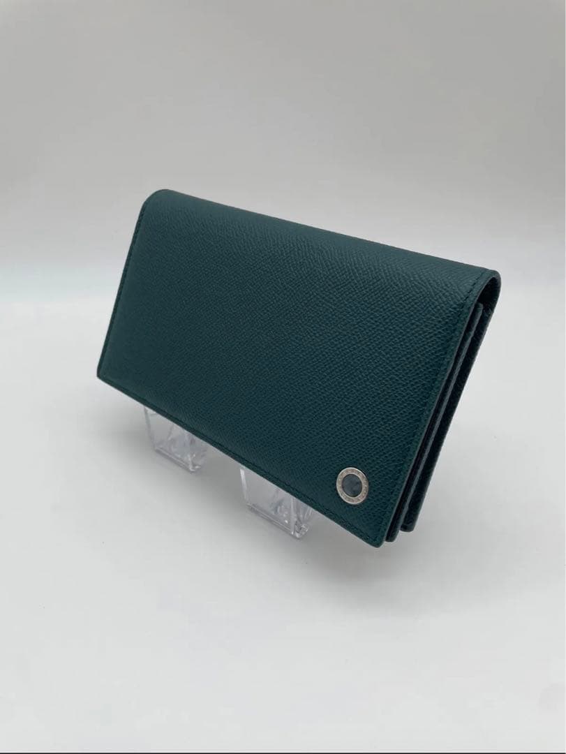 BVLGARI ブルガリ 282102 小銭入れ付 長財布 (グリーン系) 新品