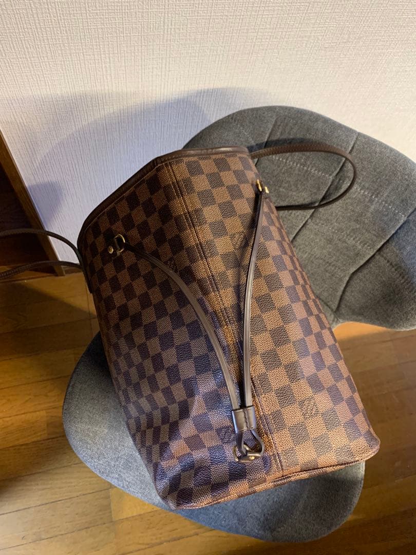 ダミエ・キャンバス トートバッグ ブラウン
