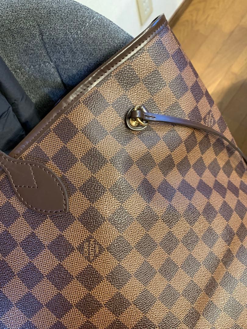 ダミエ・キャンバス トートバッグ ブラウン