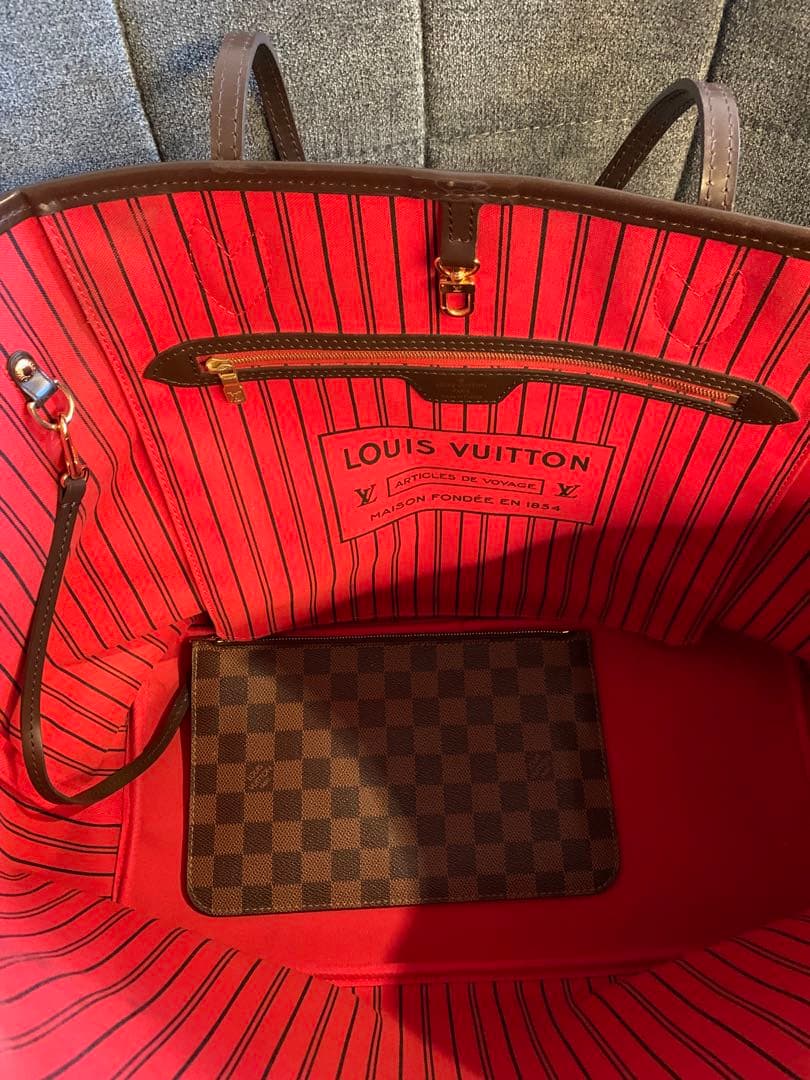 ダミエ・キャンバス トートバッグ ブラウン