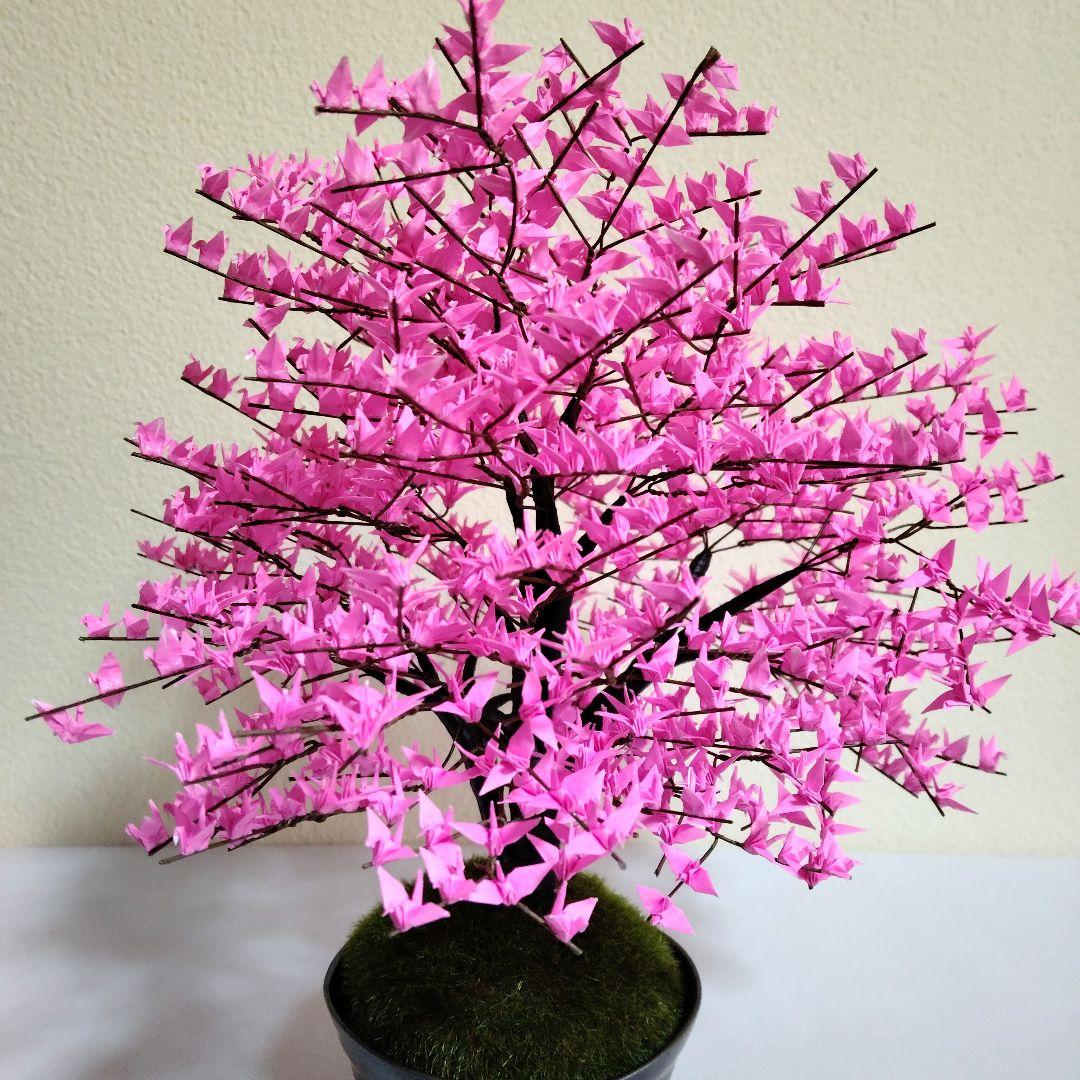 折り鶴盆栽(河津桜盆栽)No.51