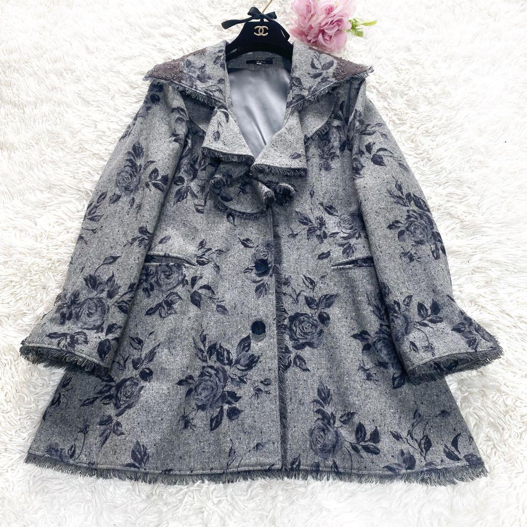 Akiakane アキアカネ バラ ローズ コート フリル レース ビジュー