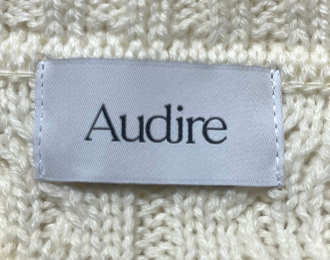 Audire アウディーレ Diamond knit tops (Ivory)