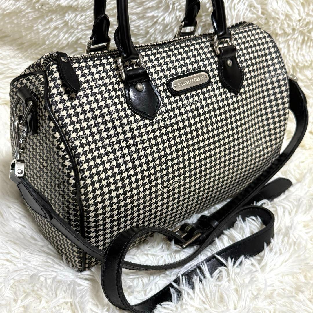 【美品⭐️】ラルフローレン 千鳥格子 2way ミニボストンバッグ 斜め掛け