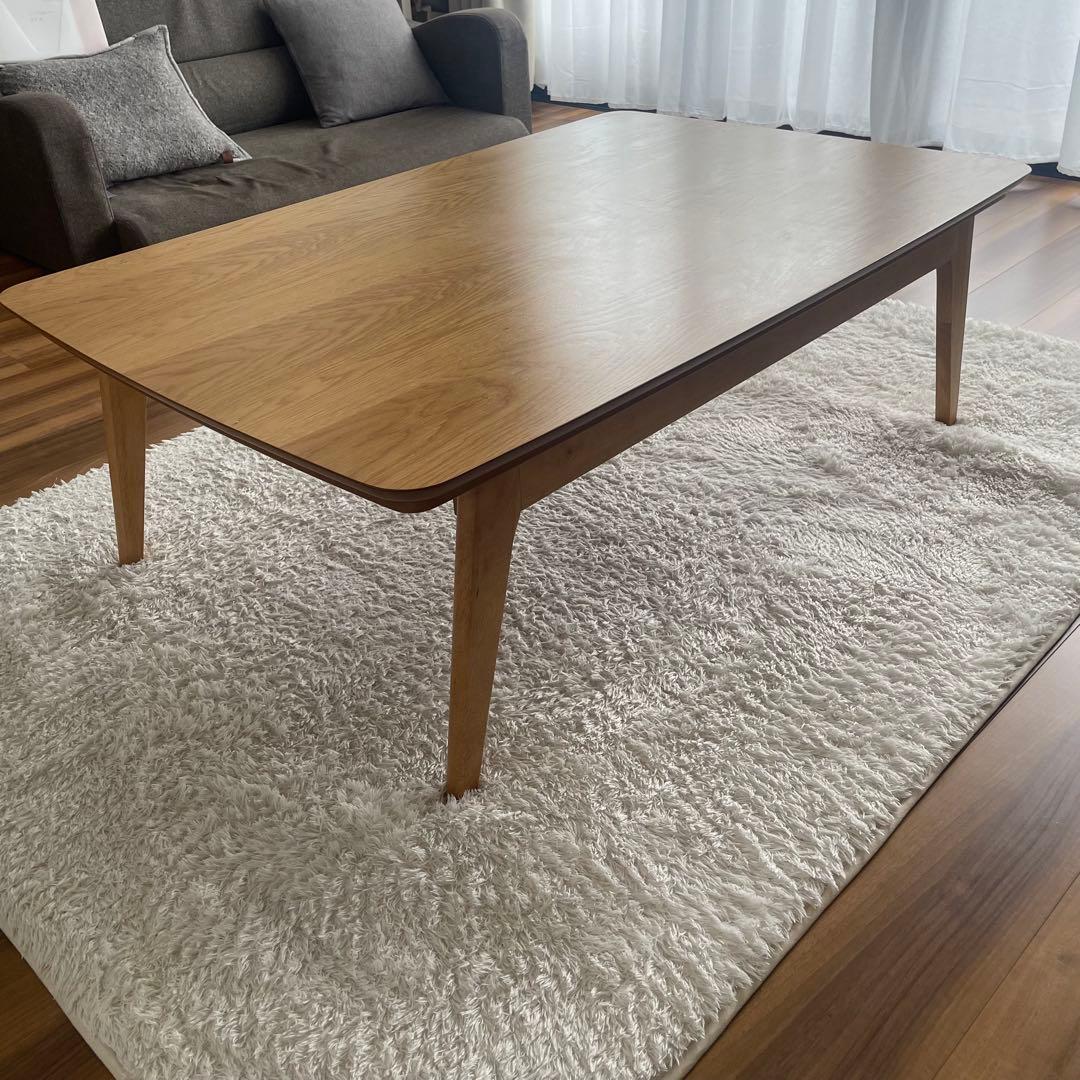 mugii様　天然木オーク材 北欧こたつテーブル 長方形(120×80)送料込