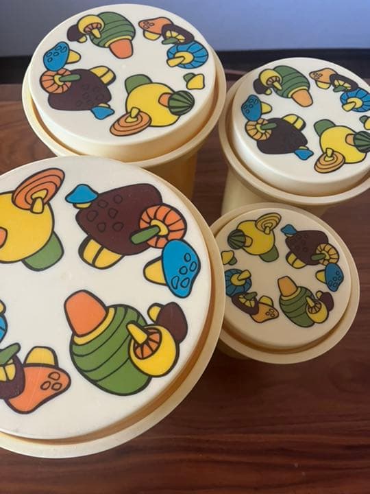 アメリカ ヴィンテージ Rubbermaid ラバーメイド きのこ　キャニスター