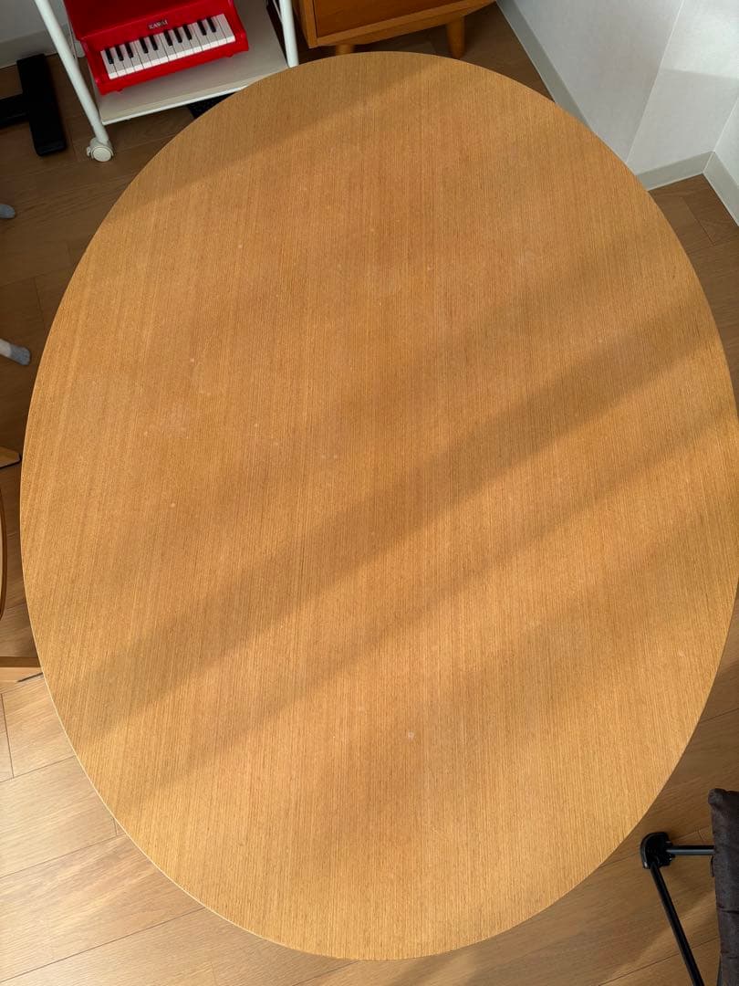 【廃盤／希少品】unico ALBERO カフェテーブル 楕円形テーブル