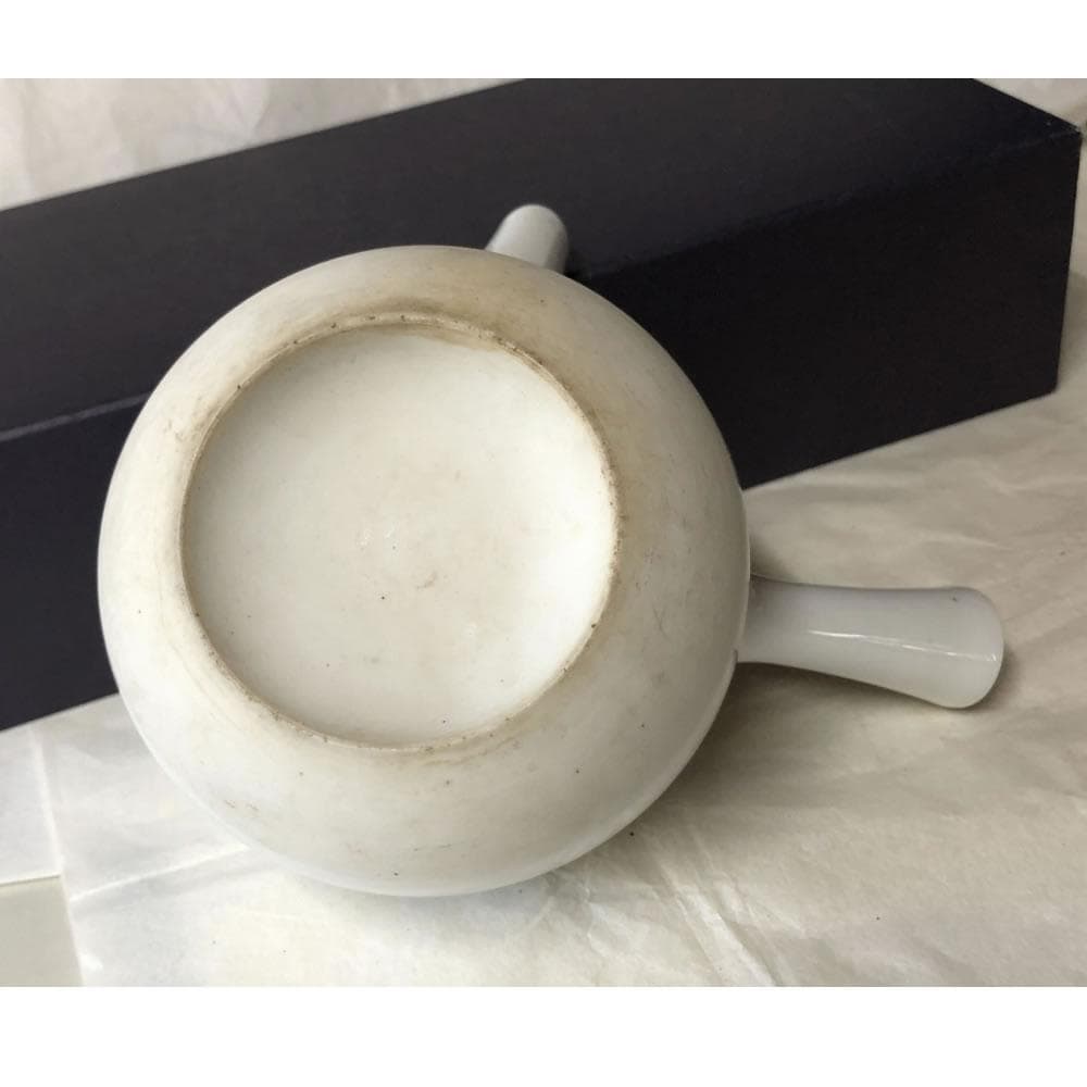 e2988 如阿弥 白磁 煎茶急須 柴田如阿弥 急須 横手急須 茶道具 煎茶道具