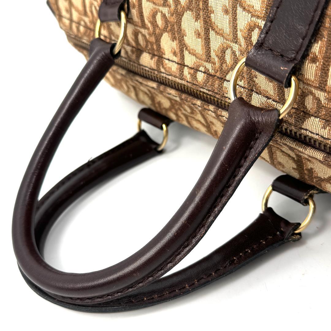 【美品】 Christian Dior トロッター キャンバス ボストンバッグ