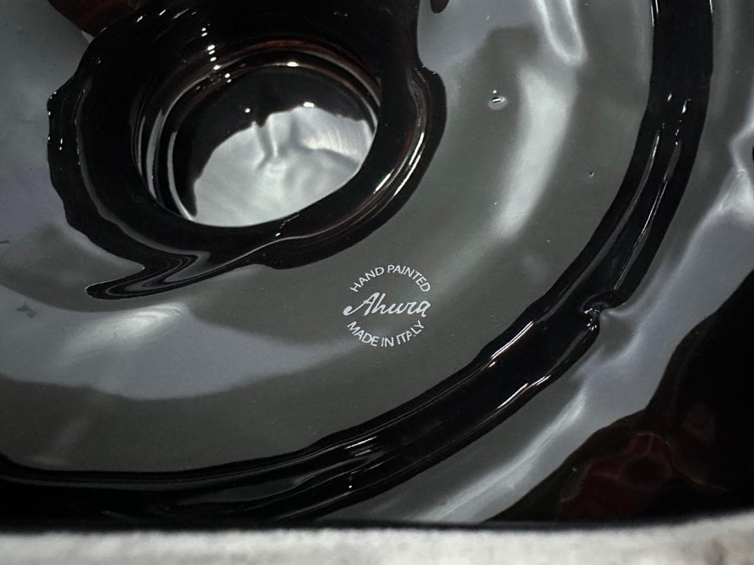 希少『AHURA』アウラ オブジェ スワロフスキー 陶器 陶器製 置物 イタリア