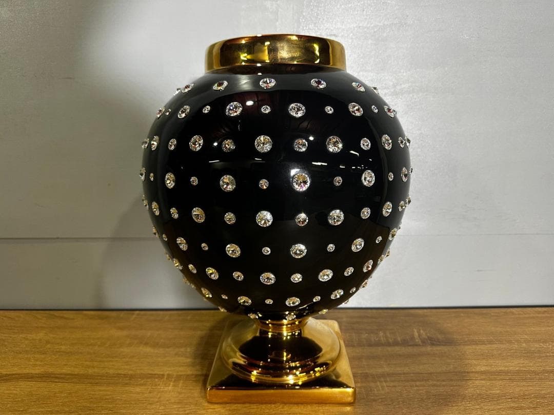 希少『AHURA』アウラ オブジェ スワロフスキー 陶器 陶器製 置物 イタリア