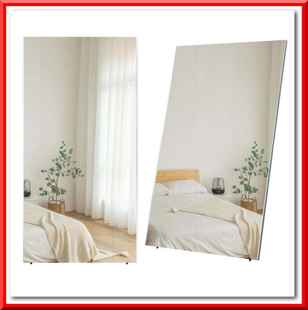 割れない鏡 ダンスミラー 幅100x160cm 姿見 大型 軽量（木目）