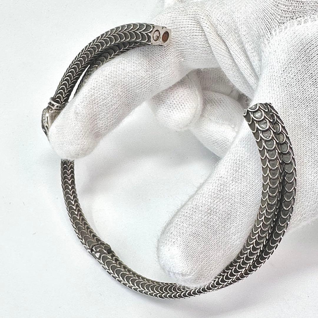 GUCCI ガーデンスネーク　シルバーバングル　Ag925 18