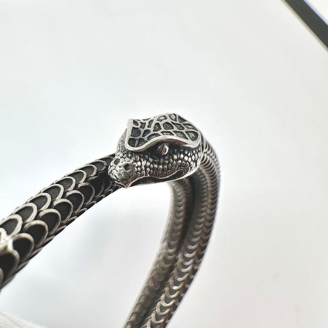 GUCCI ガーデンスネーク　シルバーバングル　Ag925 18