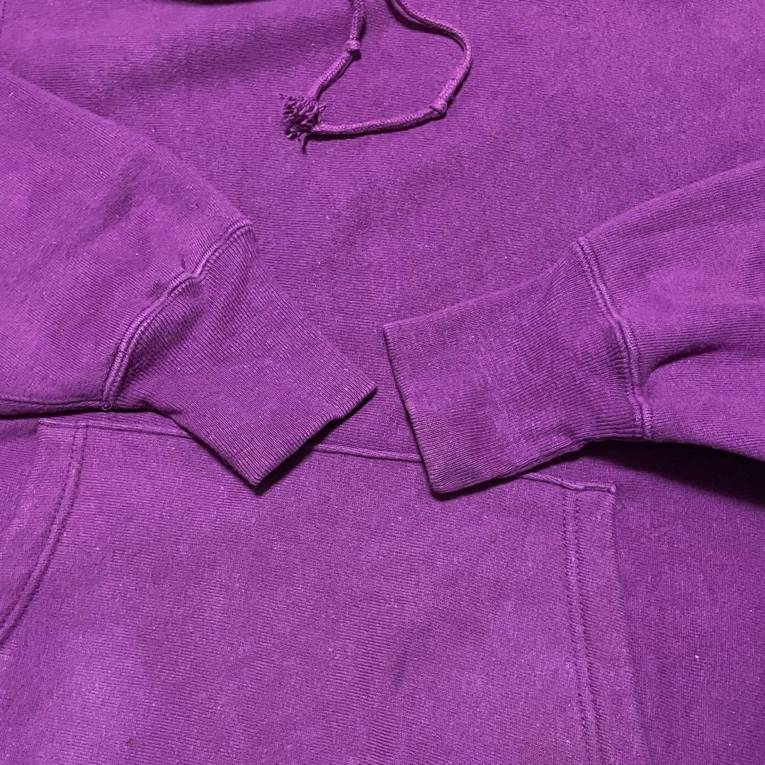[M] 90s Champion リバースウィーブ パーカ パープル USA製
