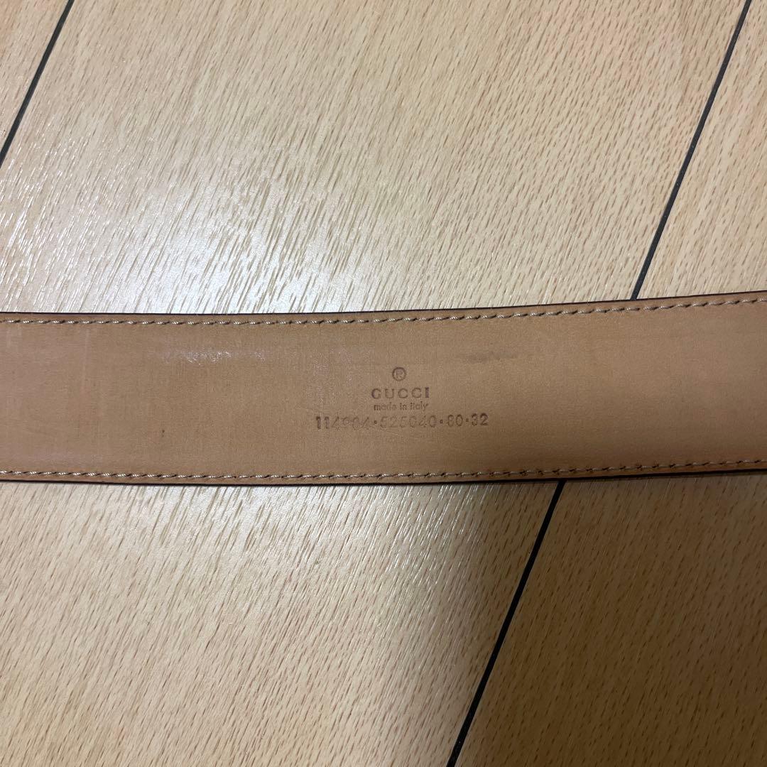 GUCCI ダブルGロゴ レザーベルト 80-85cm