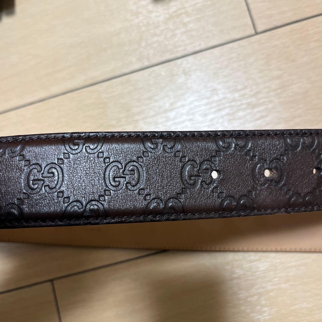 GUCCI ダブルGロゴ レザーベルト 80-85cm