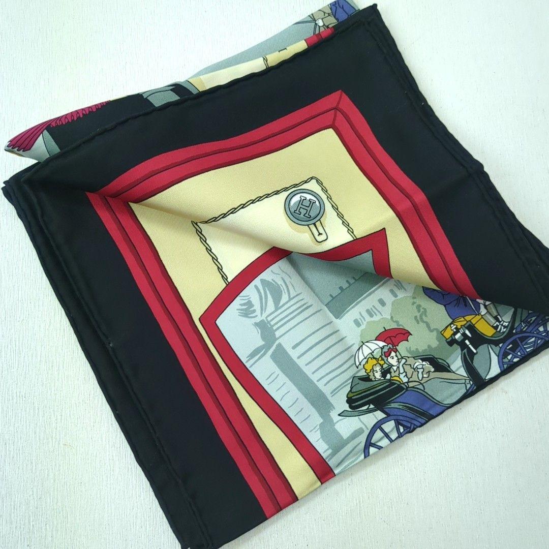 HERMES エルメス 100% シルク スカーフ フランス製【未使用に近い】