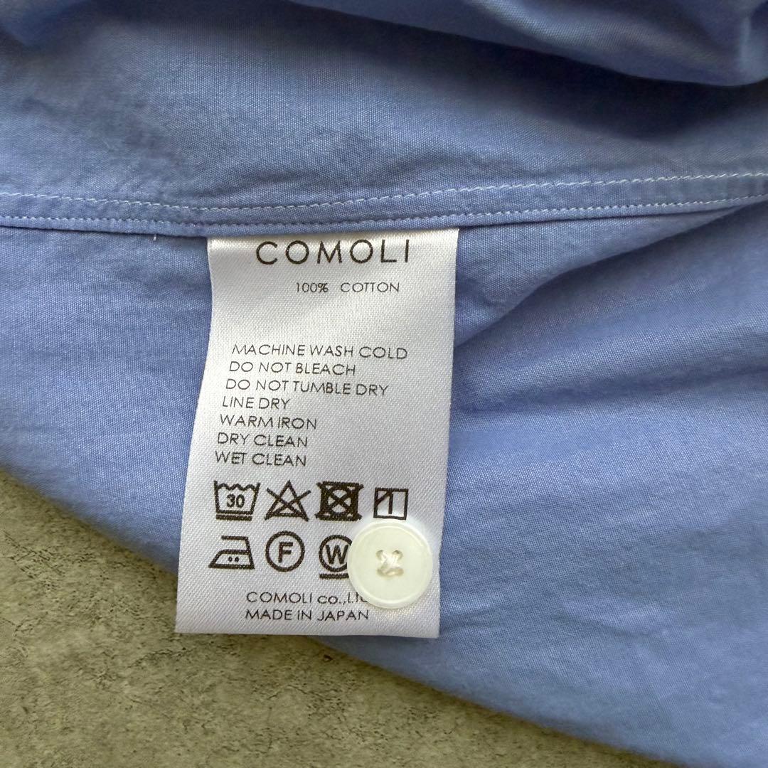 COMOLI コモリシャツサイズ2 サックス