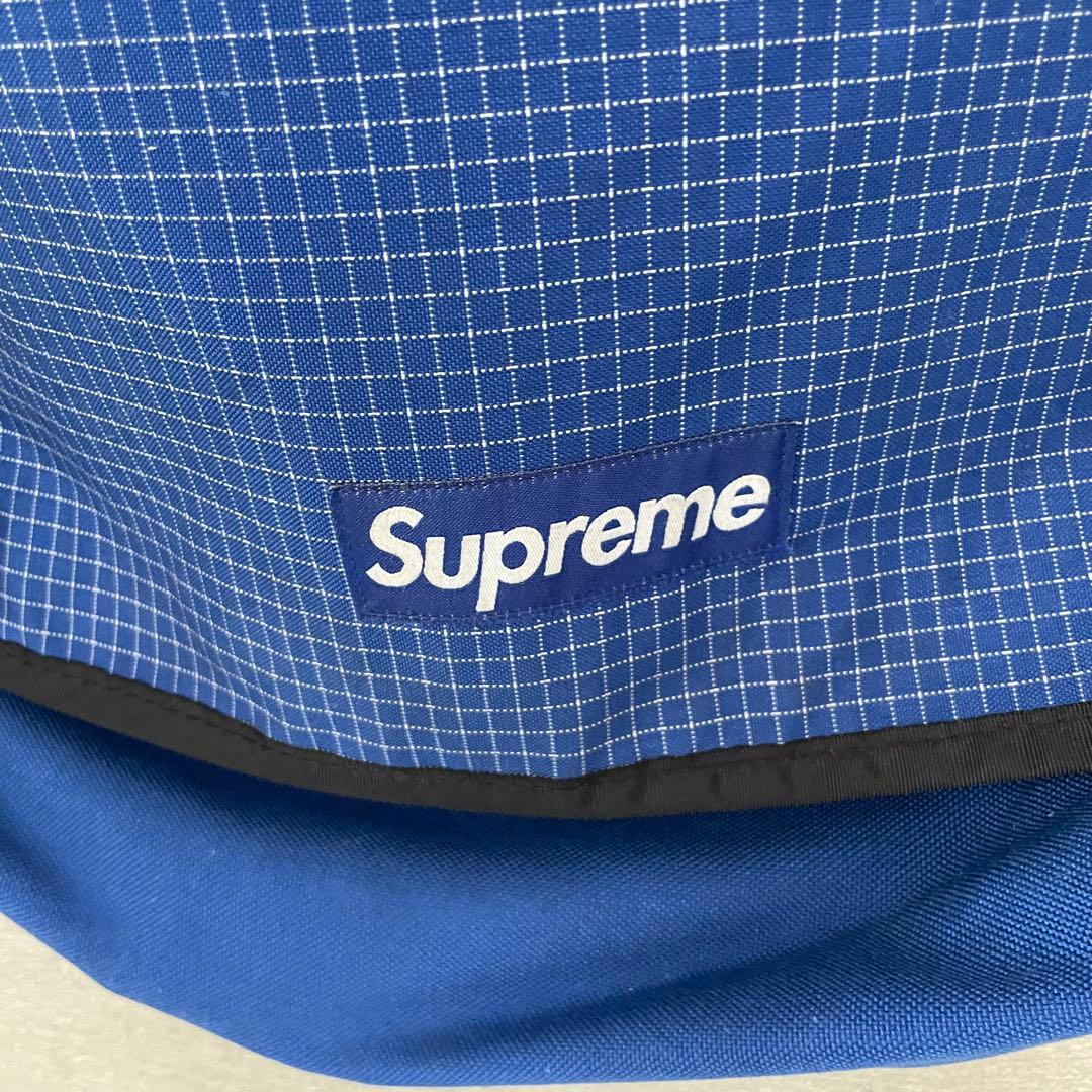 Supreme ブルー チェック柄 メッセンジャーバッグ