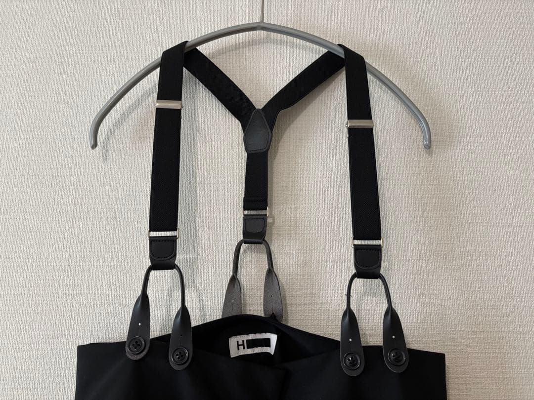 美品＜H＞トロピカルハイウエストサスペンダーパンツ　Mサイズ