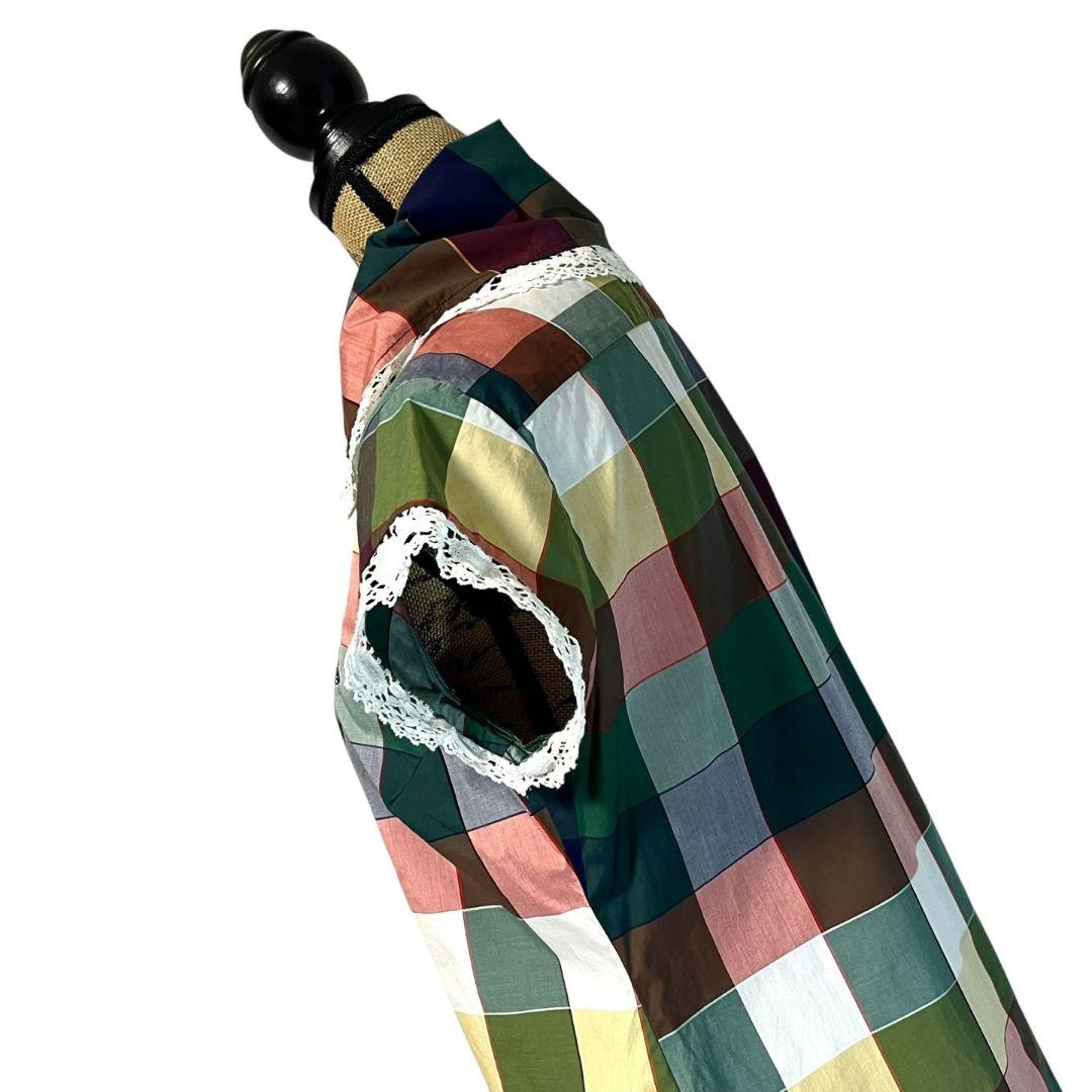 【イタリア製】【40】Vivienne Westwood レース チェックシャツ
