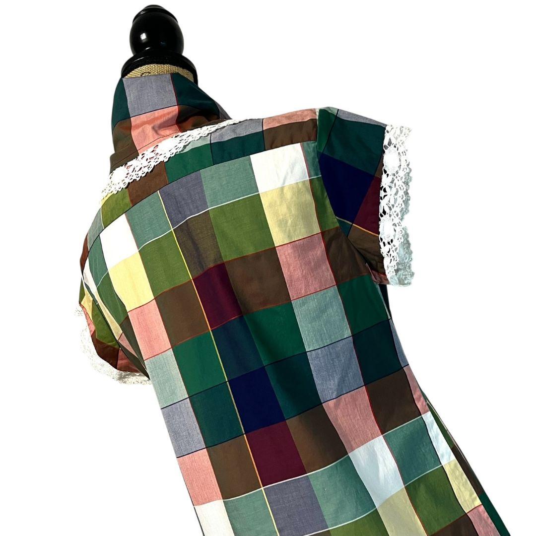 【イタリア製】【40】Vivienne Westwood レース チェックシャツ