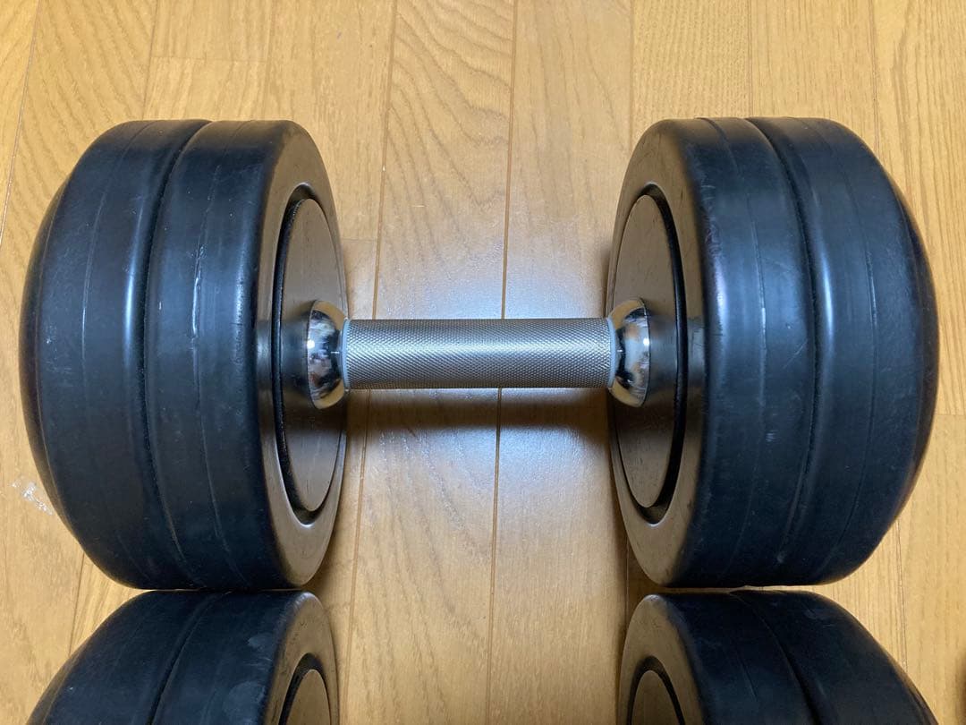 ①ivanko ジム用ラバーダンベル24kg　ゴールドジム アイロテック