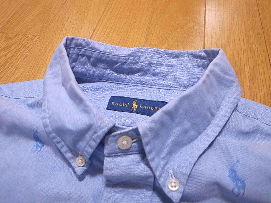 POLOポロラルフローレン総柄マルチポニーPONY 刺繍ボタンダウンシャツ XL