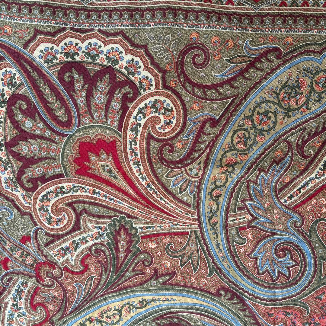 美品⭐︎ETRO エトロ⭐︎ペイズリー柄大判ストール ウール×シルク