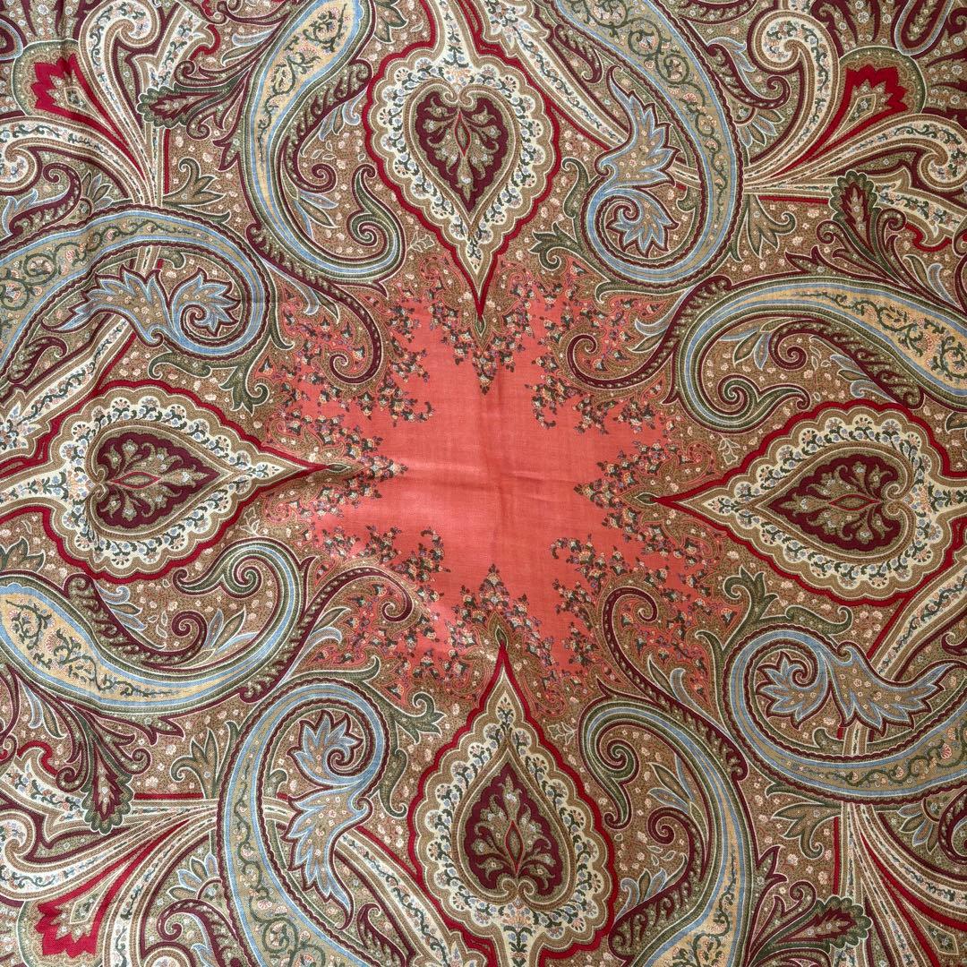 美品⭐︎ETRO エトロ⭐︎ペイズリー柄大判ストール ウール×シルク