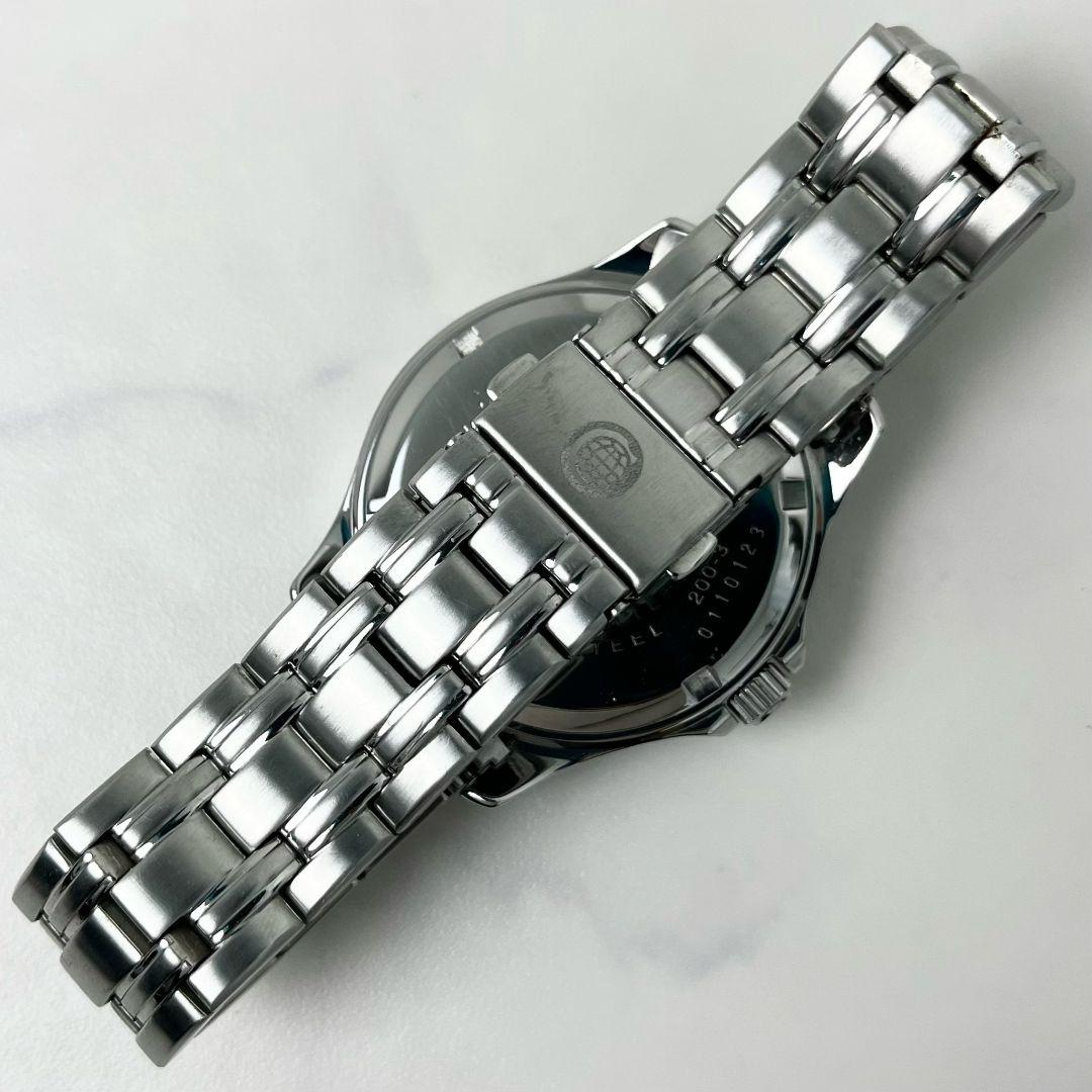 【稼働】 美品 CYMA 200-3 ダイバー 白文字盤 腕時計 シルバー
