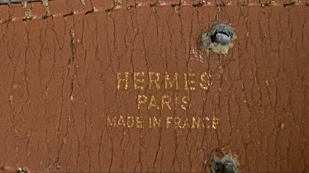HERMES ブラック レザーベルト