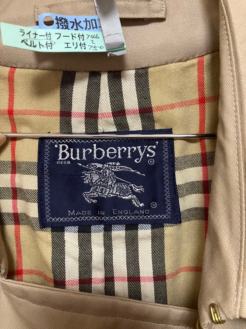 【Burberrys】英国製トレンチコート　ベージュ　バーバリー