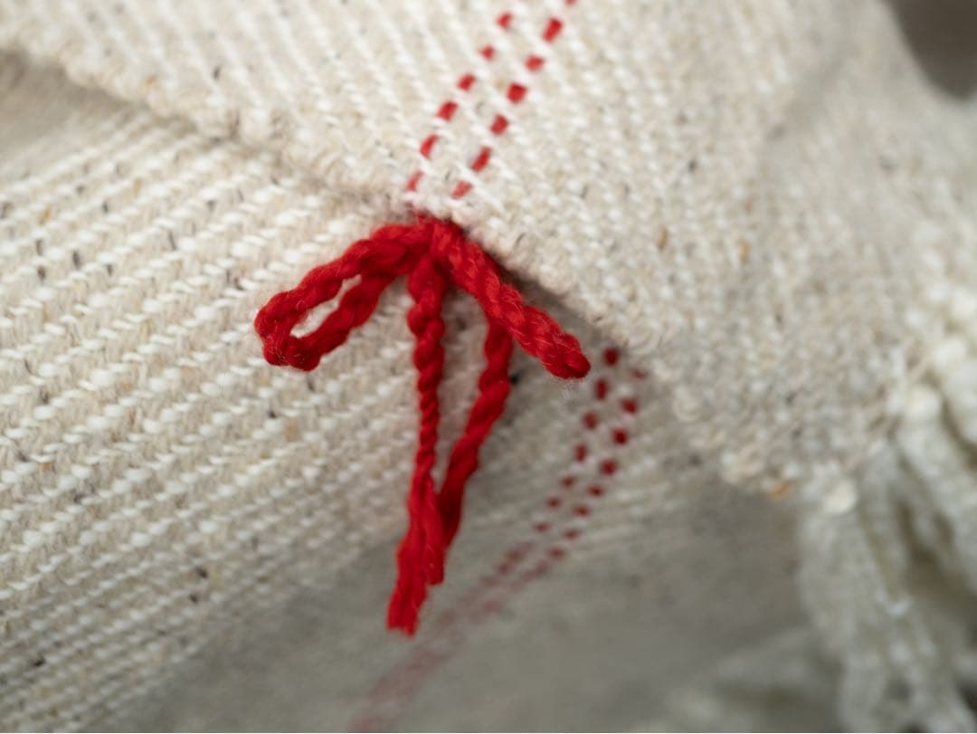 ハンドメイド　手織り　ブランケット