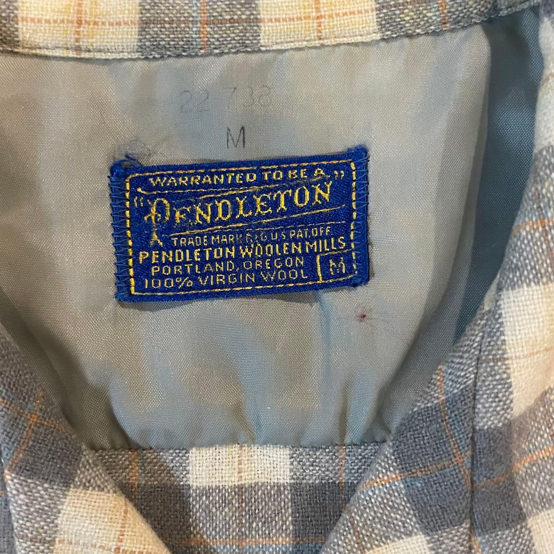 デ*ス様 50s~ pendleton オープンカラーチェックシャツ