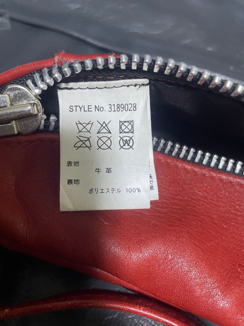 Schott レザー ボディバッグ レッド