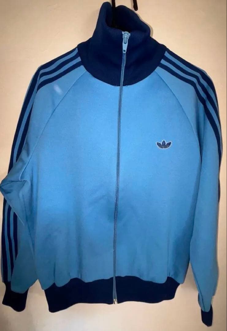 Adidas jacket アディダス　80s〜90s 水色