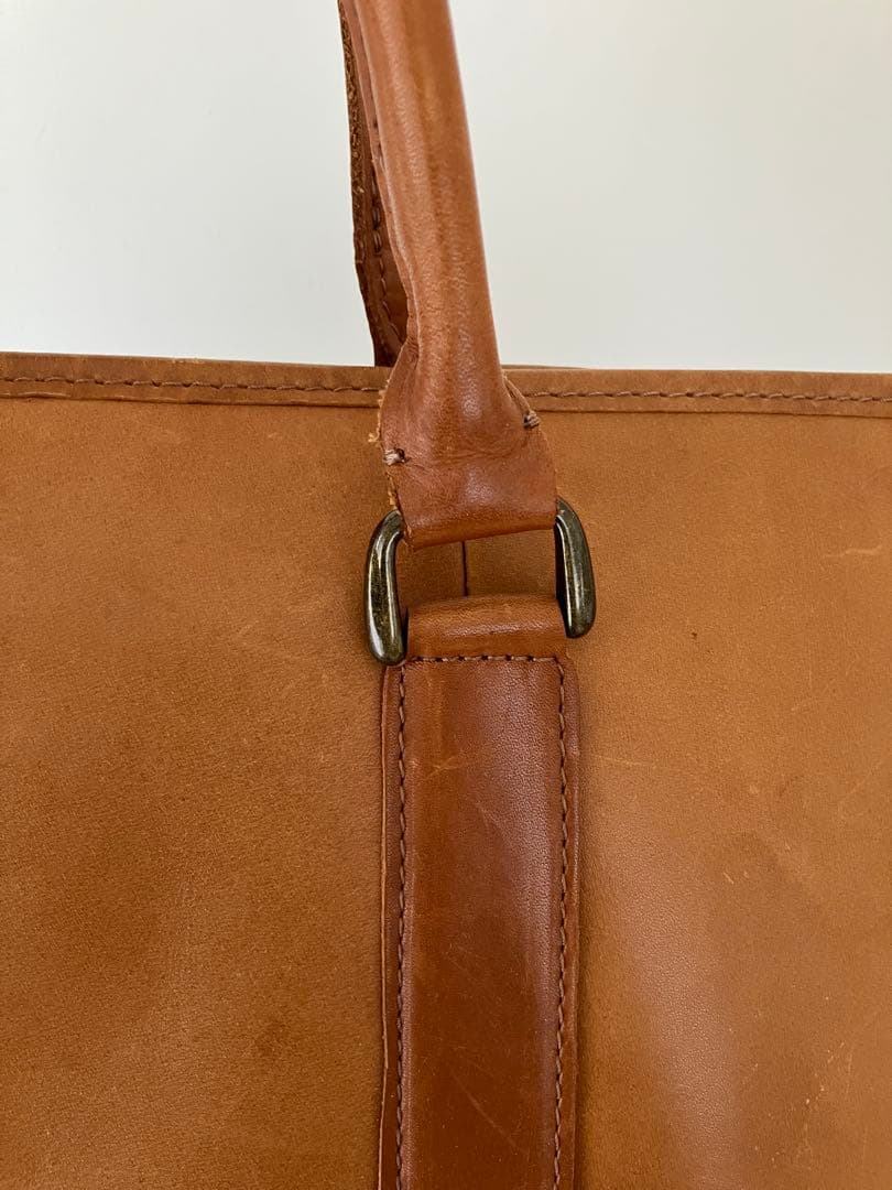 L.L.Bean トートバッグ レザー 本革 ブラウン 内側総柄
