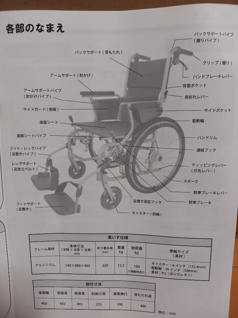 新品未使用品⭐Swany Miniスワニーミニ自走車いすブルー世界最小クラス