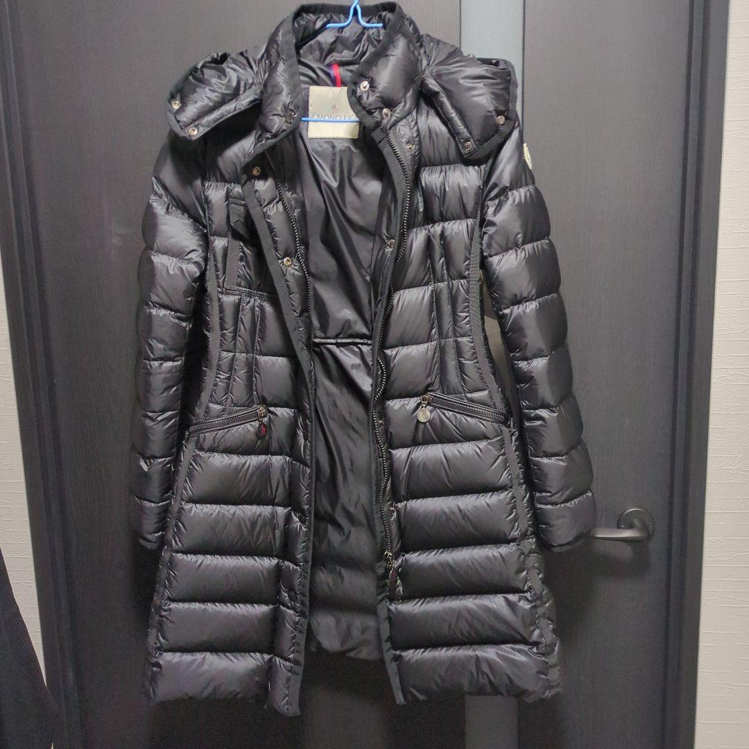 Moncler ブラック ロングコート