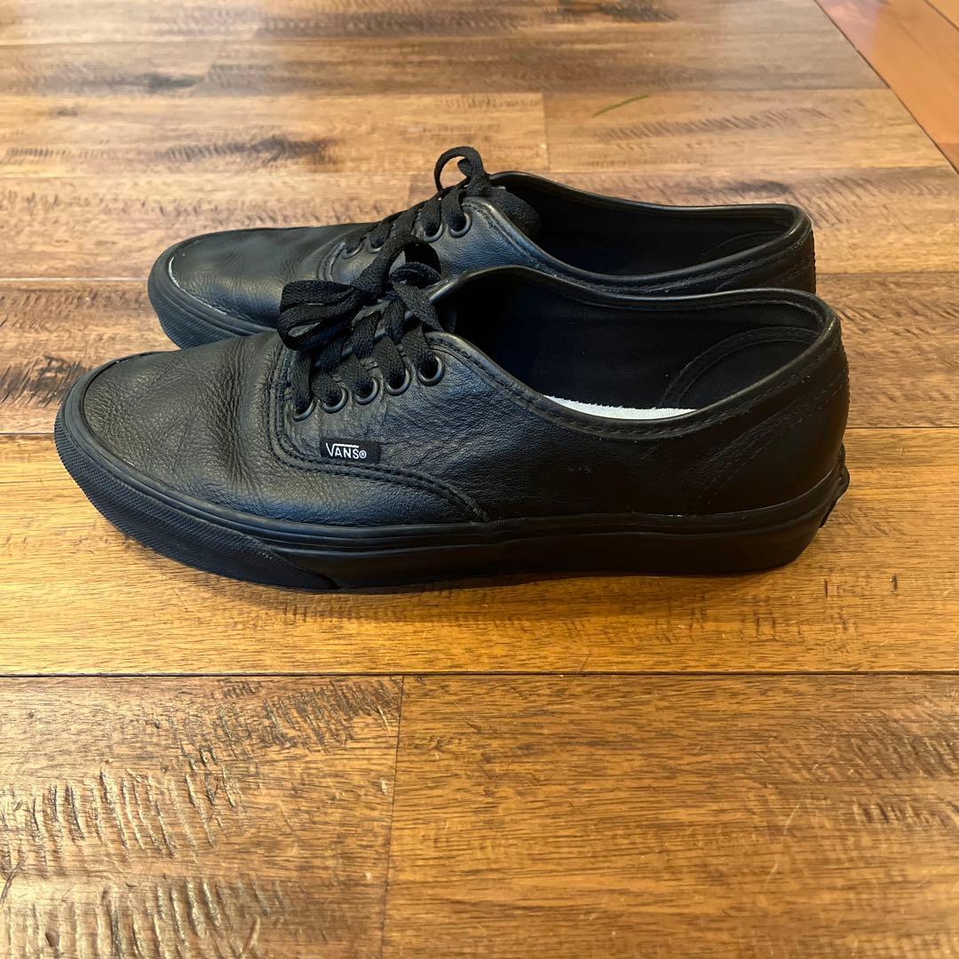 VANS オーセンティック　レザー　ブラック スニーカー