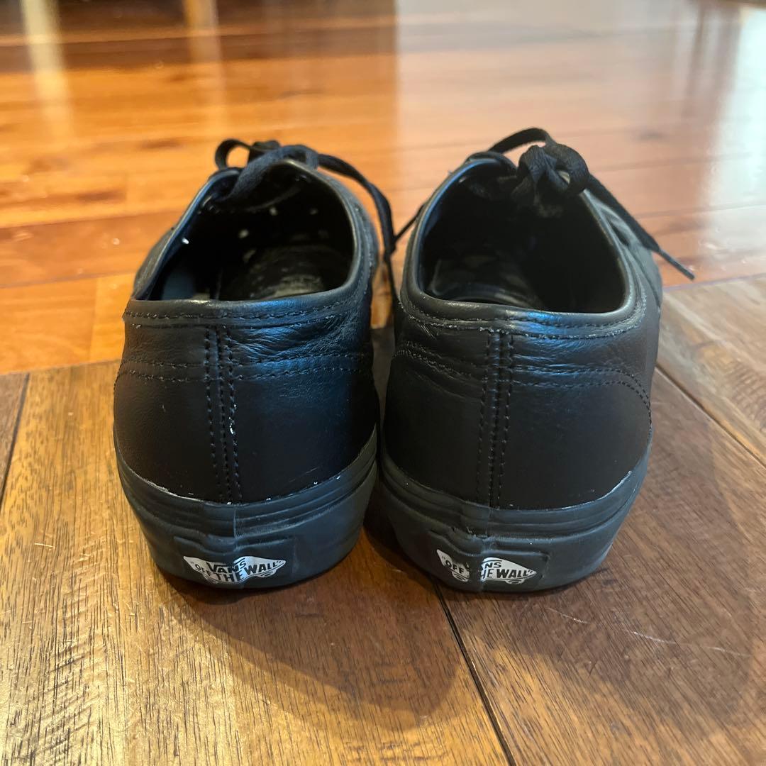VANS オーセンティック　レザー　ブラック スニーカー