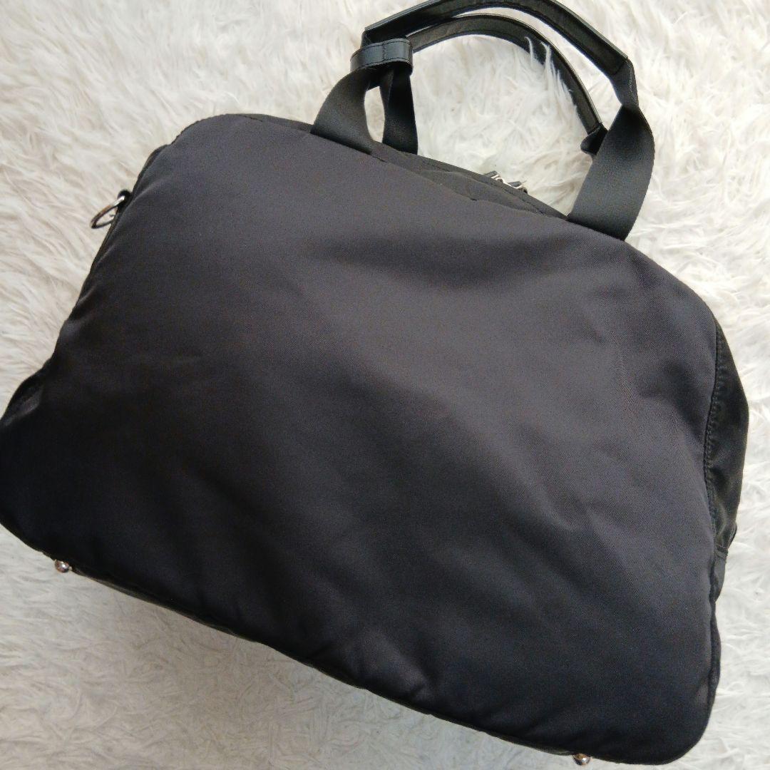 【美品】【agnes b.】2WAY ボストン　ショルダーバッグ　ブラック