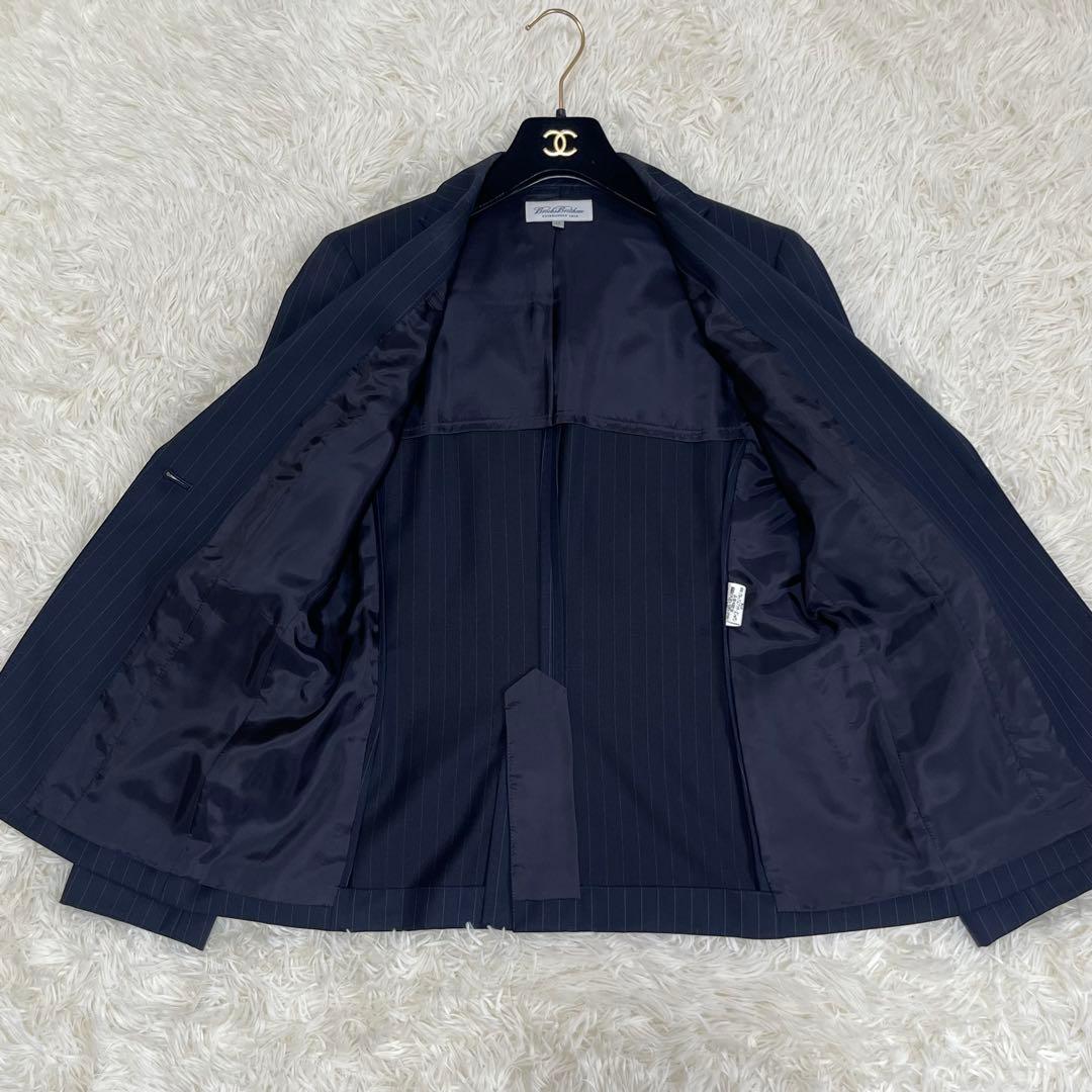 美品　ブルックスブラザーズ　パンツスーツ L 背抜き　ストライプ　1B ビジネス