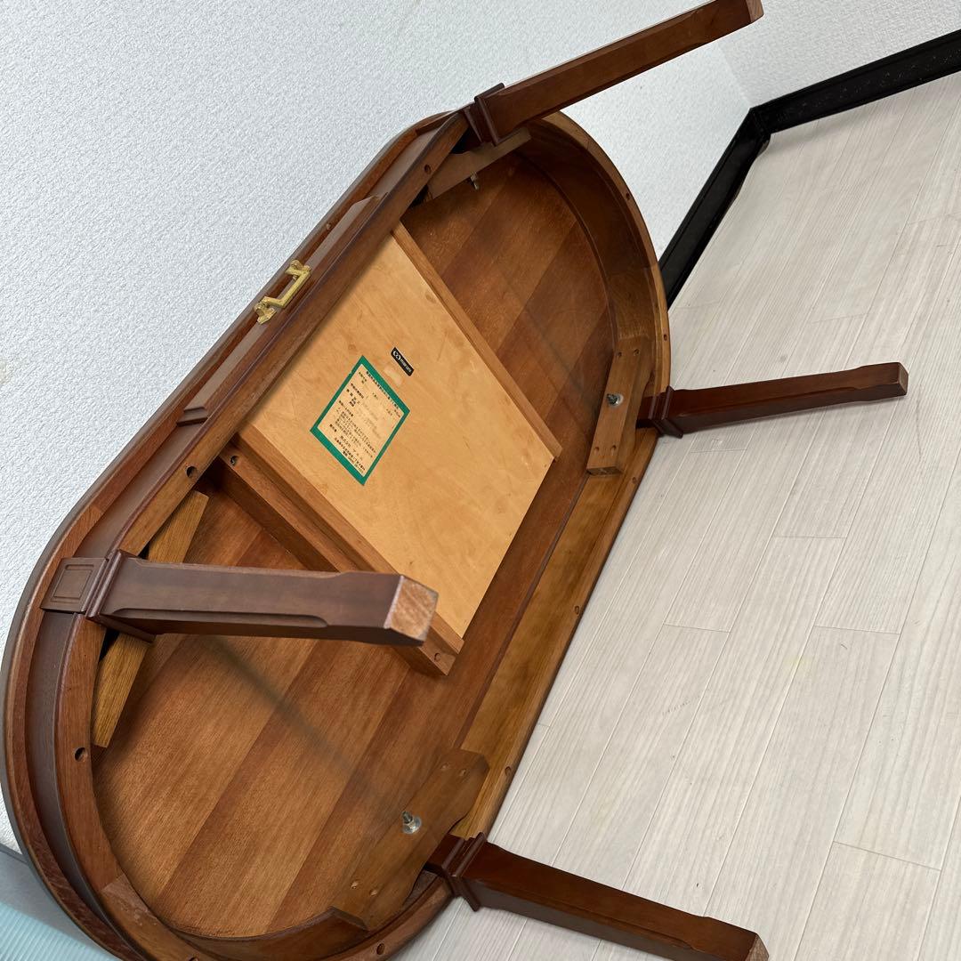 マルニ木工 地中海 センターテーブル 楕円形 引き出し付き i1※