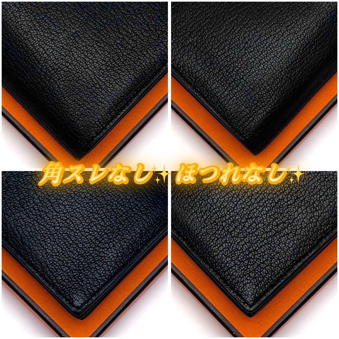 HERMES エルメス べアン スフレ 黒 ブラック ゴールド金具 長財布