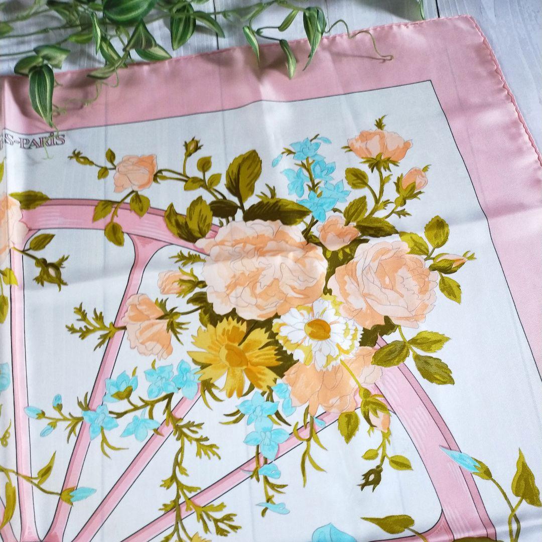 ☘️極美品☘️HERMES カレ90　ロマンティック　ピンク